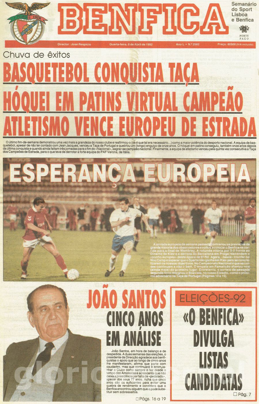 jornal o benfica 2582 1992-04-08